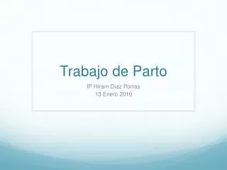 trabajo de parto