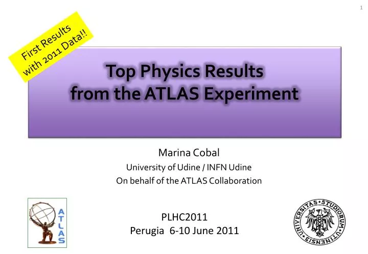 top physics results from the atlas e xperiment