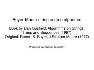 Boyer-Moore string search algorithm