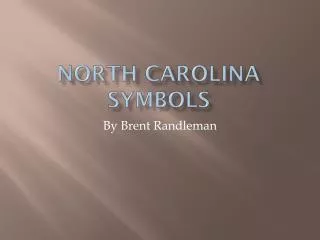 North Carolina Symbols