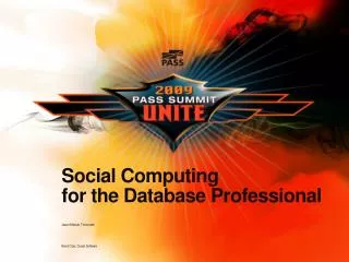 Social Computing for the Database Professional