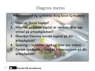 dagens menu