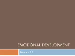 Emotional Development