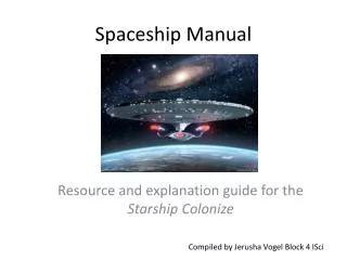Spaceship Manual