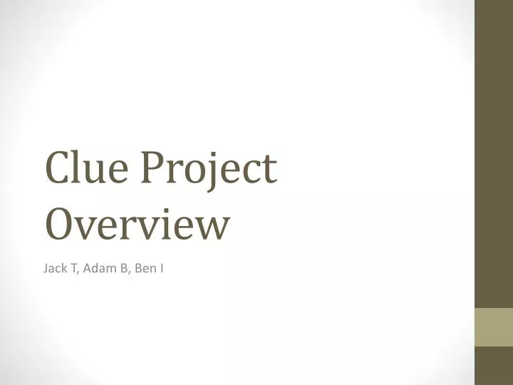 clue project overview