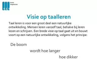 visie op taalleren