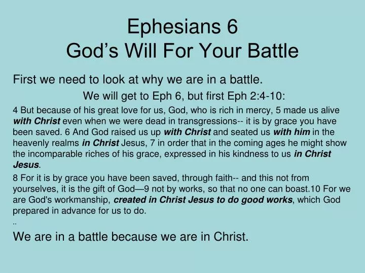 ephesians 6 god s will for your battle