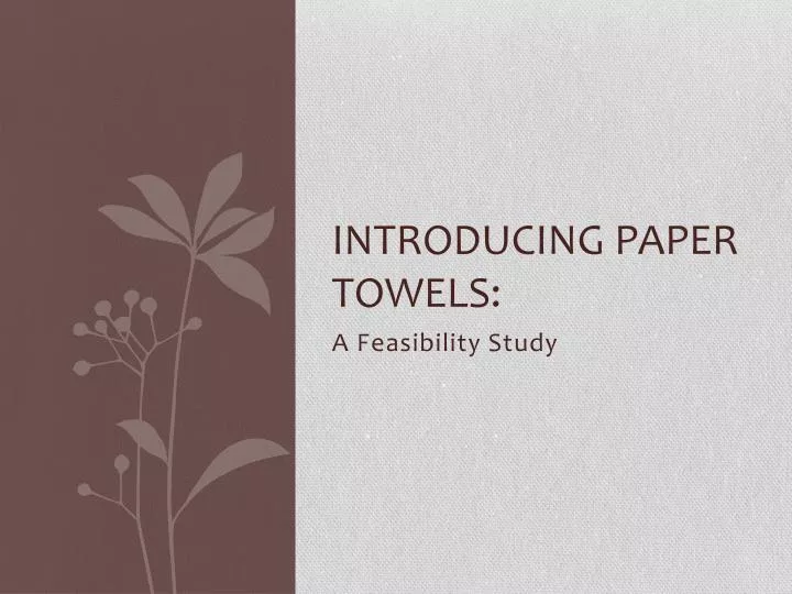 introducing paper towels