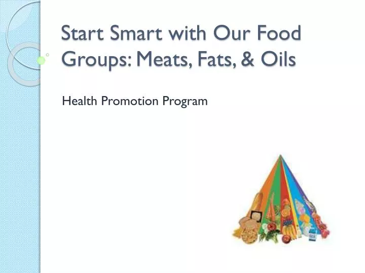 start smart with our food groups meats fats oils