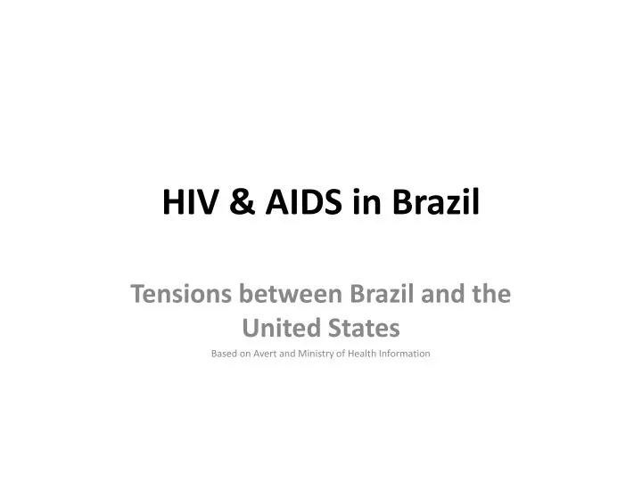 hiv aids in brazil
