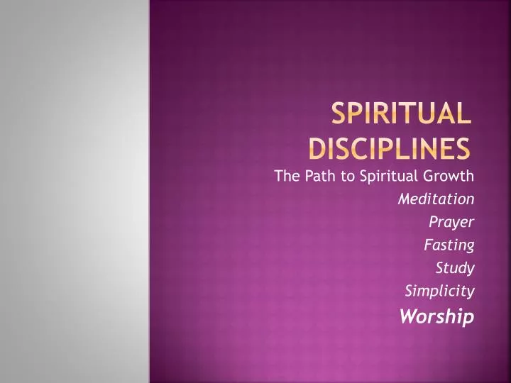 spiritual disciplines