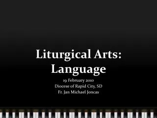 Liturgical Arts: Language