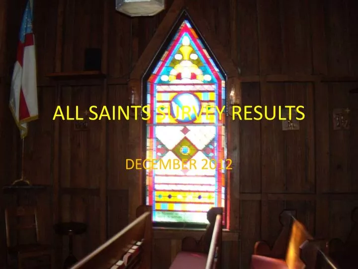 all saints survey results