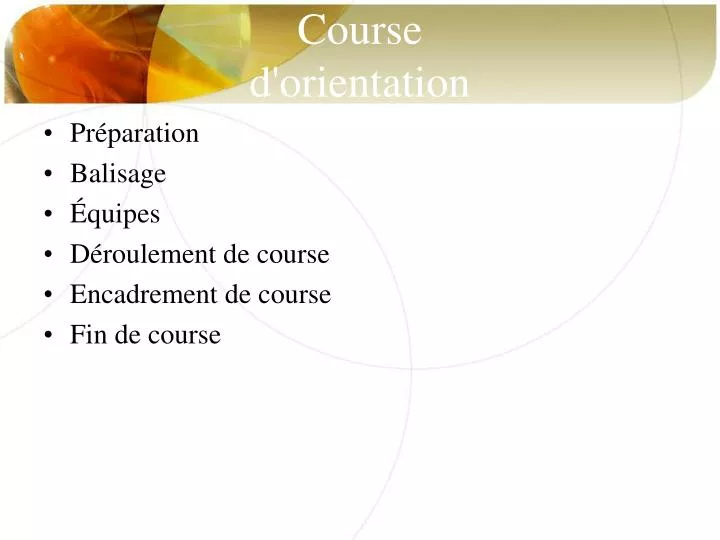 course d orientation