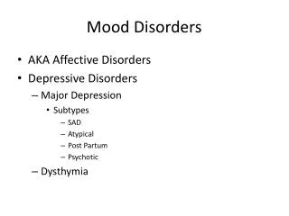 Mood Disorders