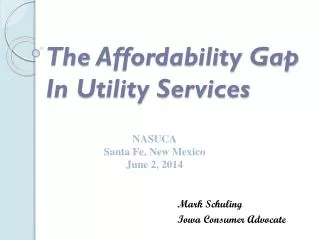 The Affordability Gap In Utility Services