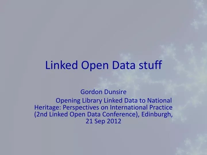 linked open data stuff