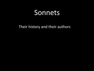 Sonnets