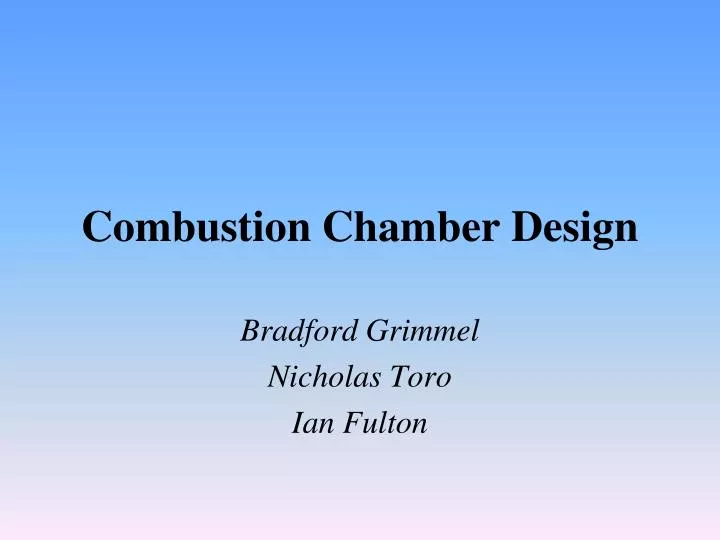 combustion chamber design