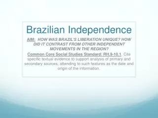 Brazilian Independence
