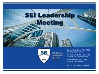 SEI Leadership Meeting
