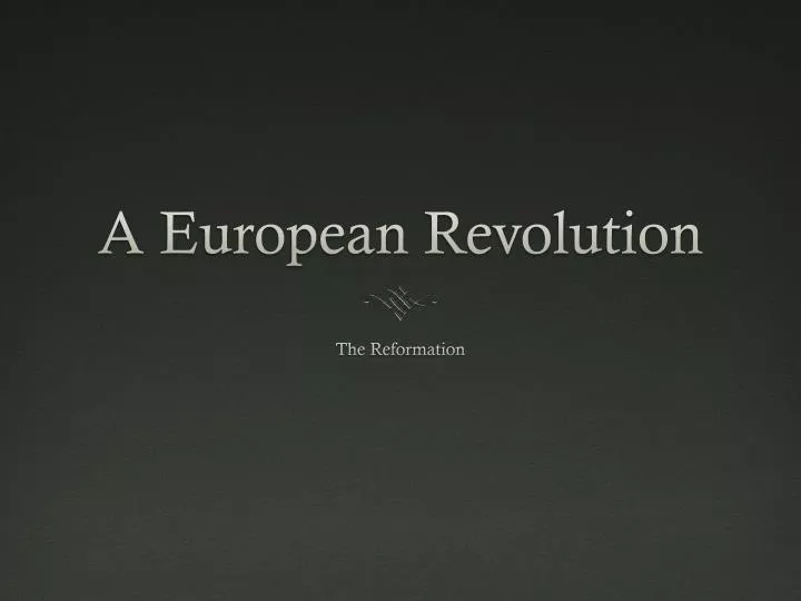 a european revolution
