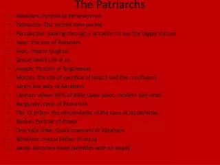 The Patriarchs