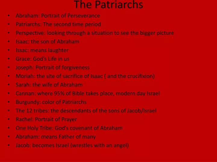 the patriarchs