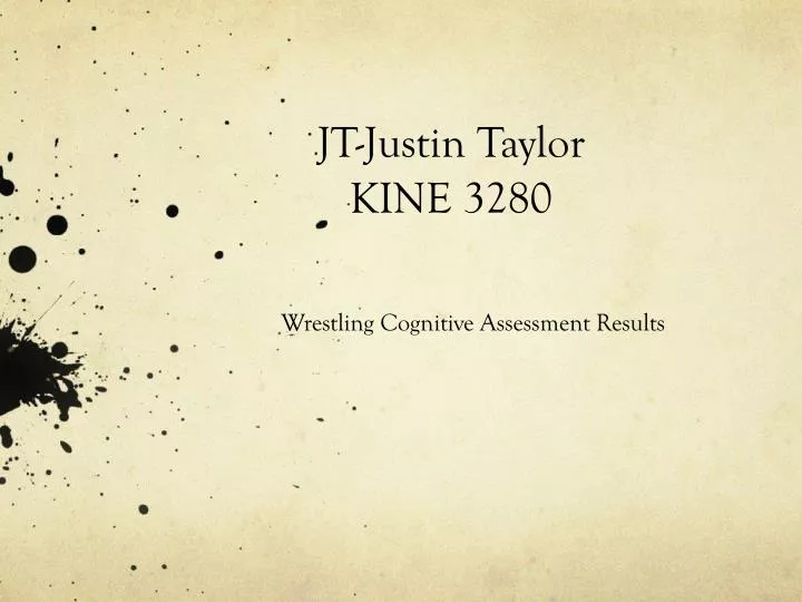 jt justin taylor kine 3280