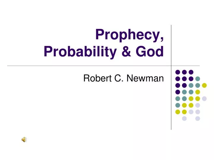 prophecy probability god