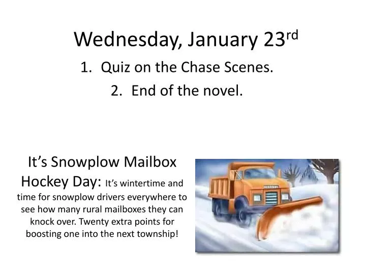 There will be a quiz over all of part 1 on Monday. - ppt download