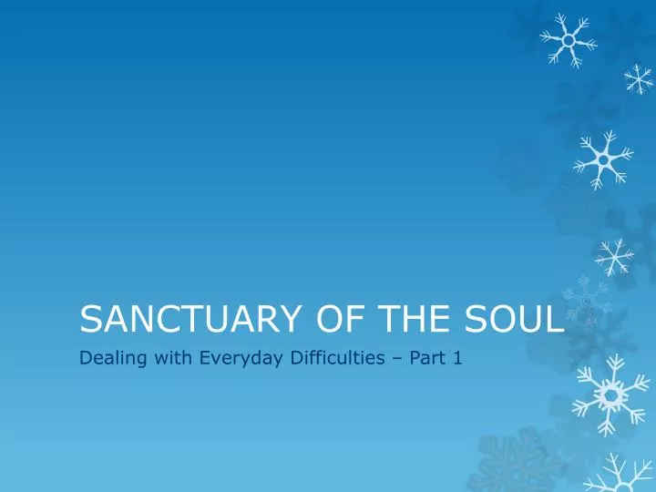 sanctuary of the soul