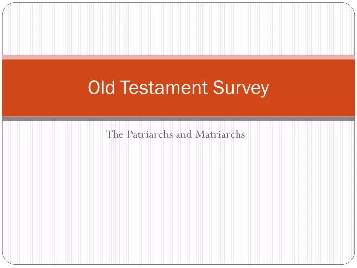 old testament survey