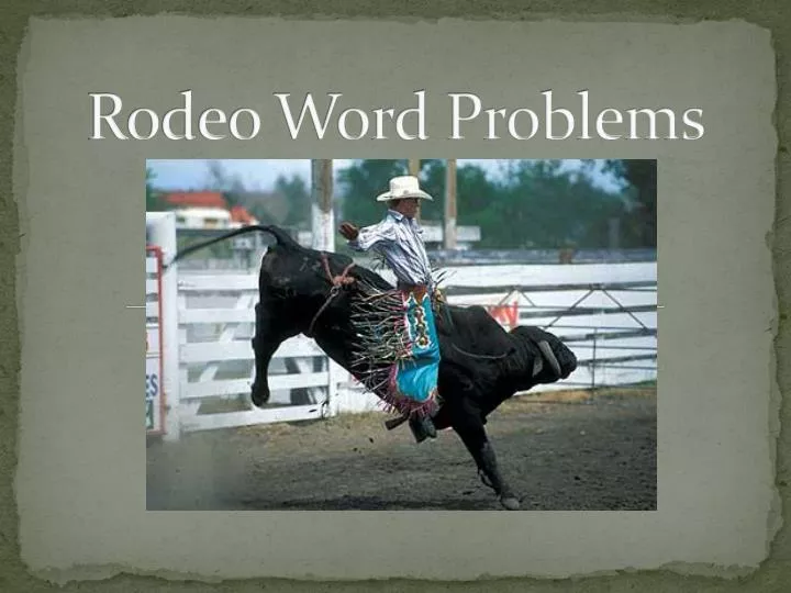 rodeo word problems