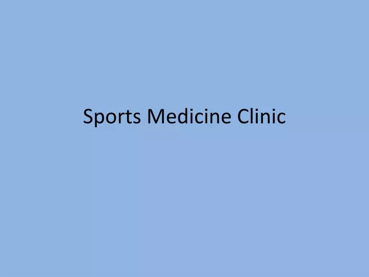 sports m edicine c linic