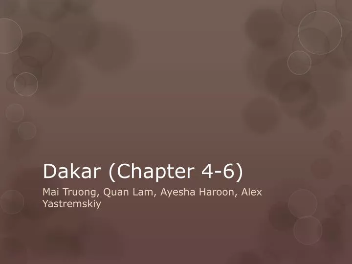 dakar chapter 4 6