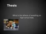 Thesis - slide 1