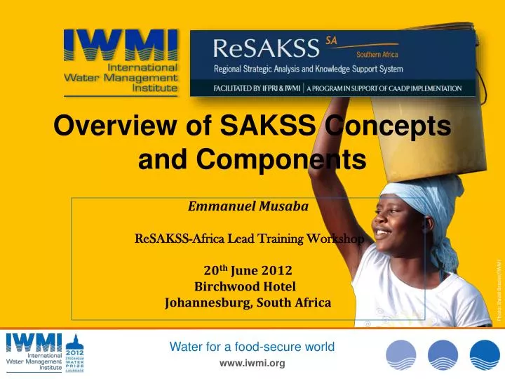 overview of sakss concepts and components