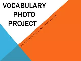 Vocabulary Photo Project