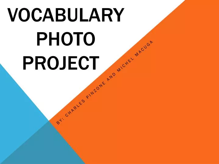 vocabulary photo project
