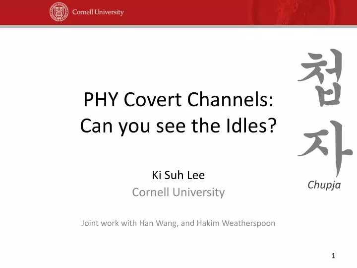 phy covert channels can you see the idles