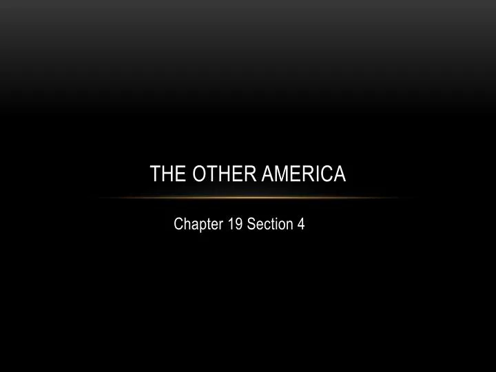 the other america