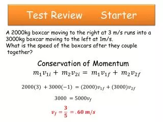 Test Review Starter