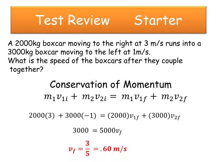 test review starter