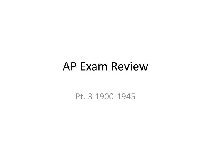 ap exam review