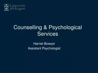 Counselling &amp; Psychological Services