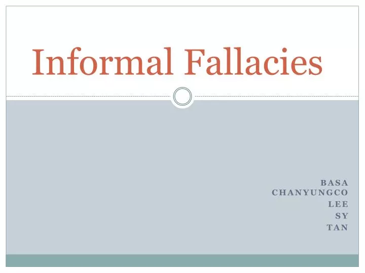 informal fallacies