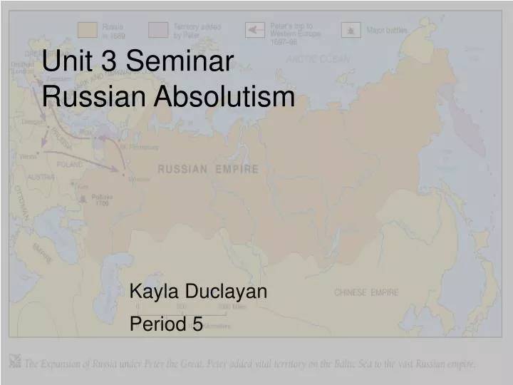unit 3 seminar russian absolutism