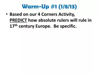 Warm-Up #1 ( 1/8/13 )