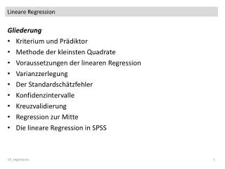 lineare regression